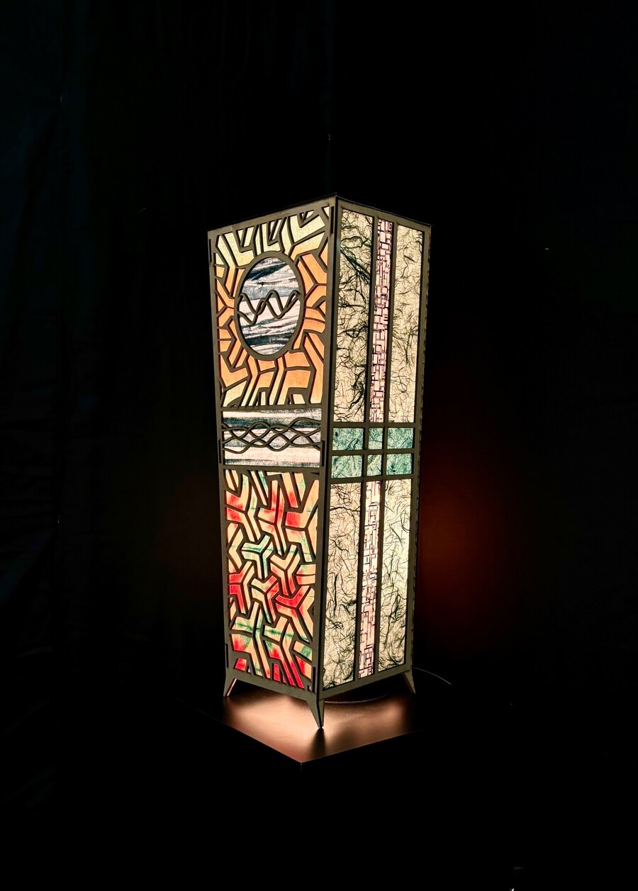Tie Dye Tower Luminary Kendrick Cowdery