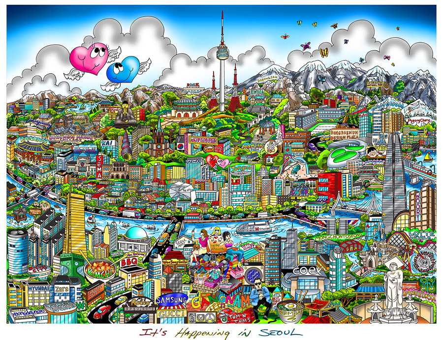 Its Happening in Seoul Charles Fazzino