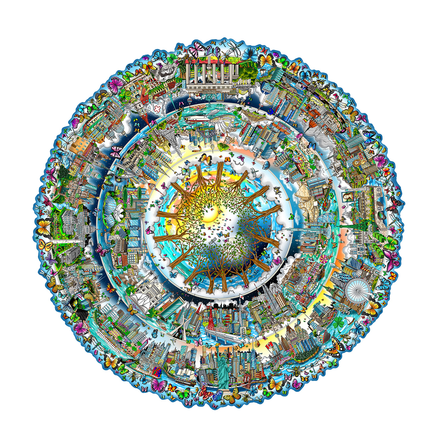 One World...The Circle of Life Charles Fazzino