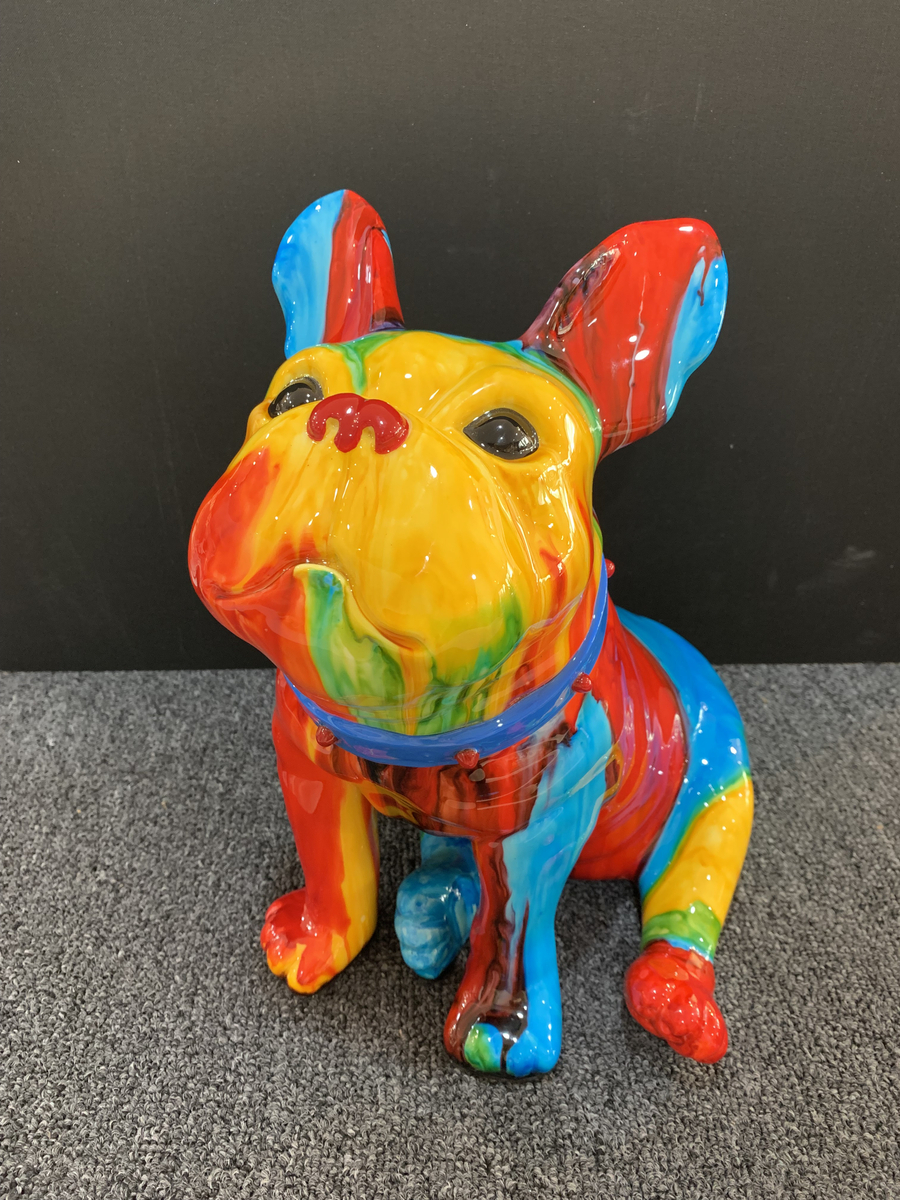Sitting Frenchie Rainbow Swirl) Ancizar Marin