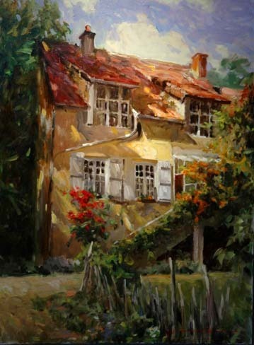 Cottage in July Leonard Wren