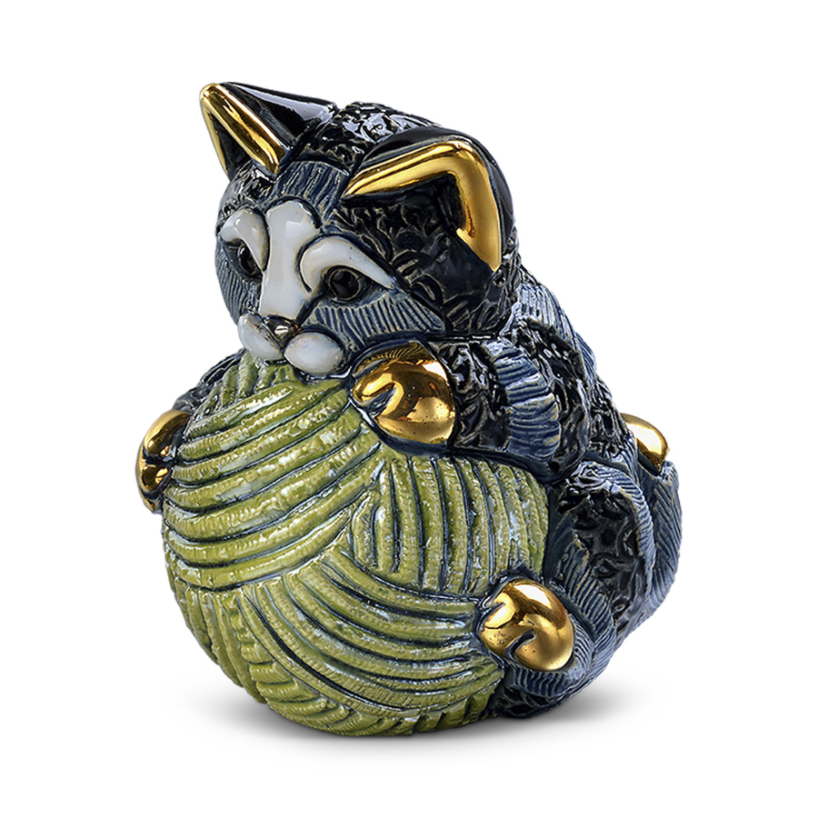 Kitten With Yarn Ball De Rosa